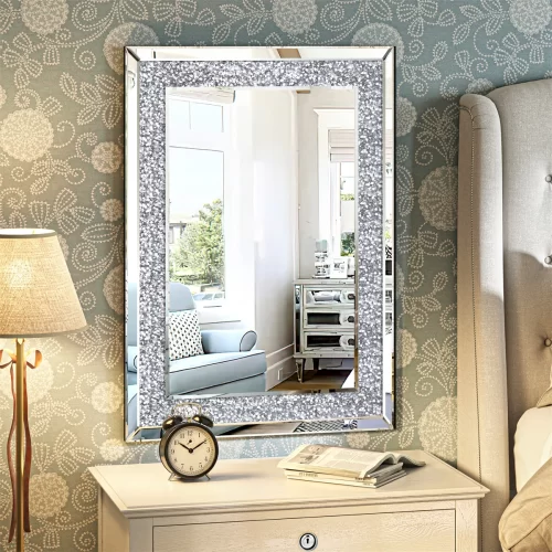 Diamond Bezel Rectangular Mirror