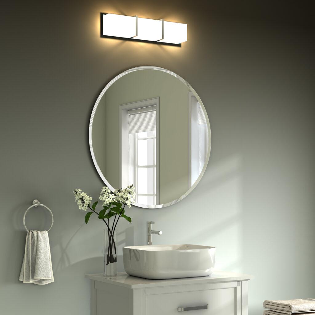 Round Frameless Wall Mirror