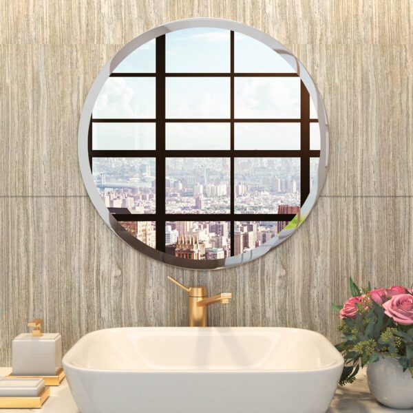 round bathroom mirror
