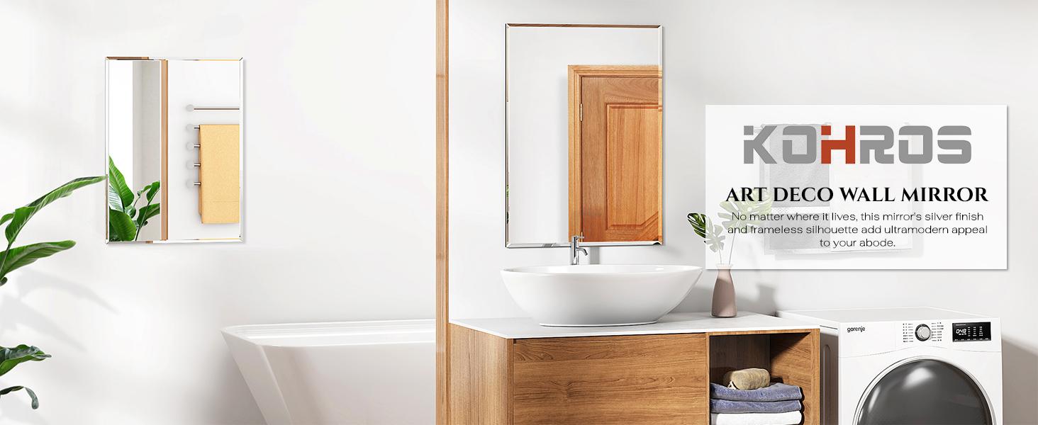 Rectangle Frameless Bathroom Mirror