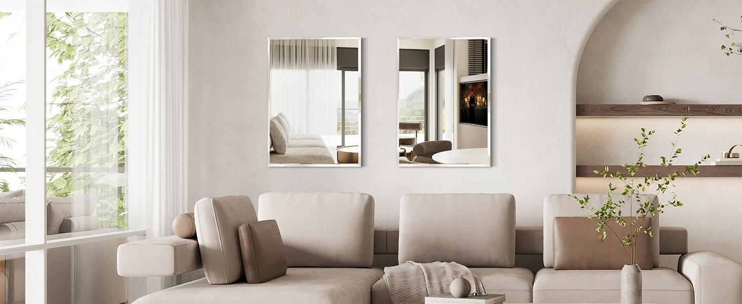 Rectangle Frameless Bathroom Mirror