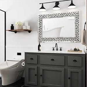 frameless bathroom mirror