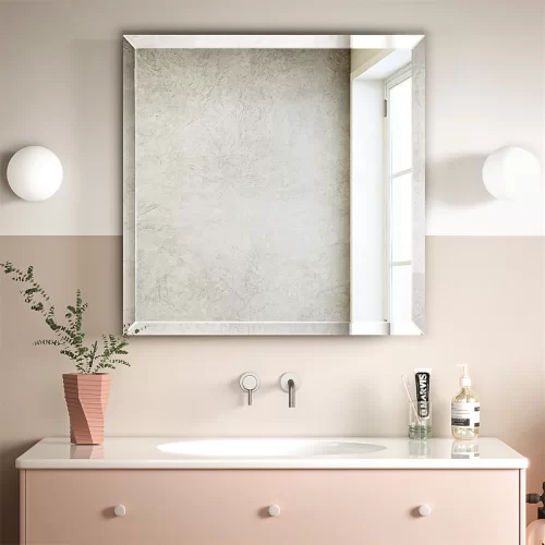 Square Frameless Wall Mirror