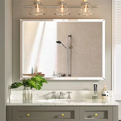Rectangle Frameless Bathroom Mirror