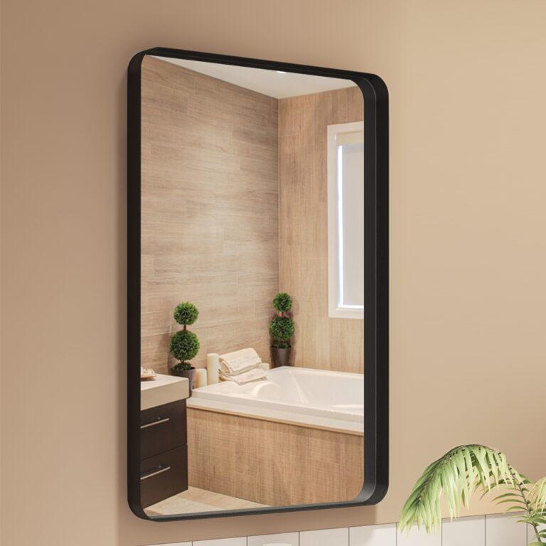 black frame mirror